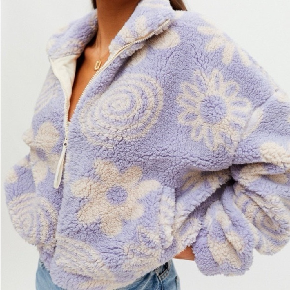Urban Outfitters Olivia Fuzzy Teddy Jacket